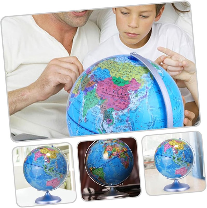 كرة العالم البلاستيكية مع قاعدة ثابتة، زينة مكتبية تعليمية وتزيينية للمنزل والمكتب والفصل الدراسي - Image 3